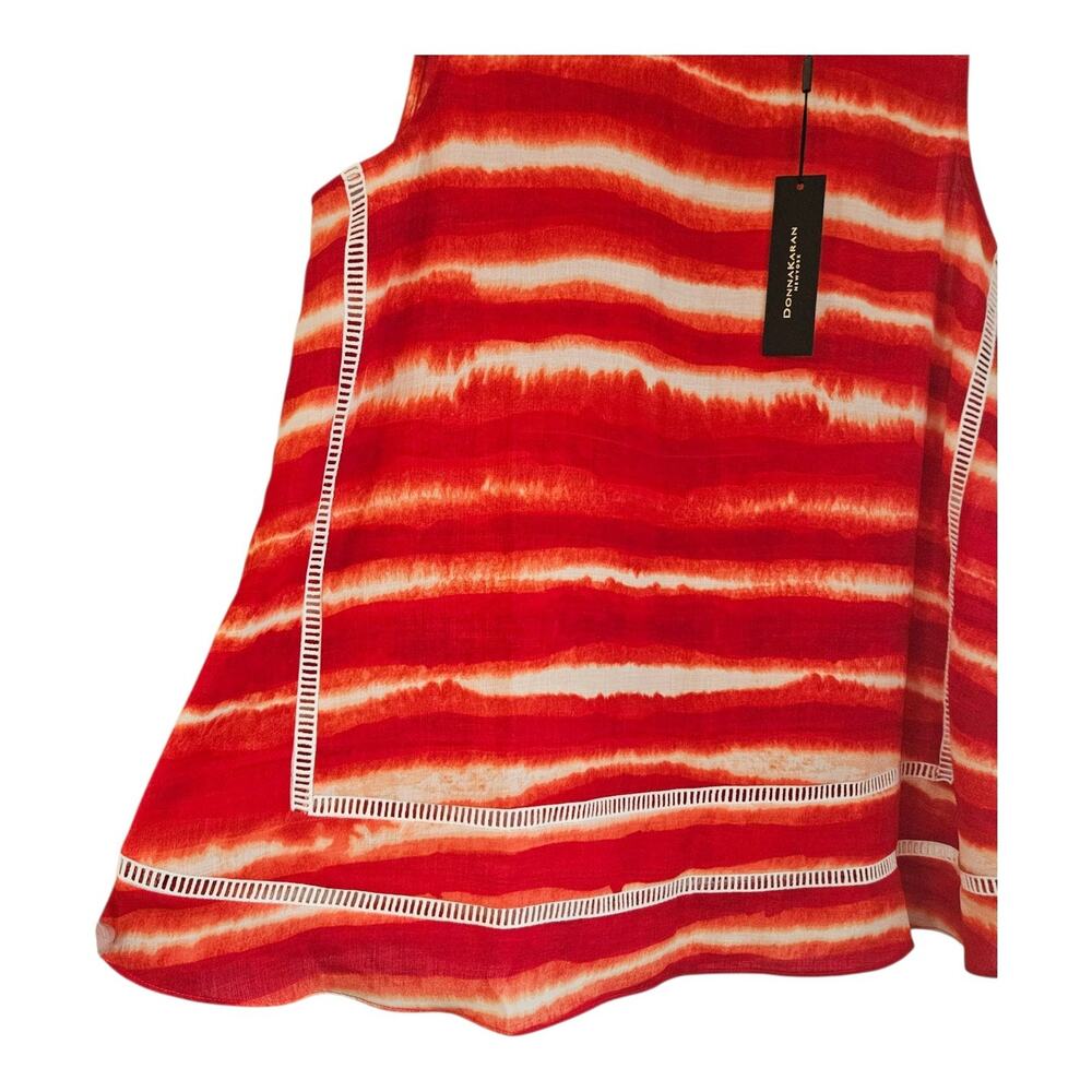 Donna Karan New York NWT Womens SM Sleeveless Tank Blouse Sunset Orange Colors - Picture 3 of 9